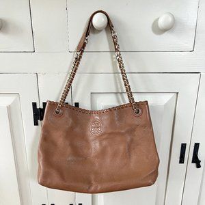 Tory Burch Leather Chain Tote / Purse / Over the Shoulder Bag